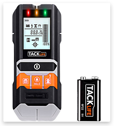 TACKLIFE Stud Finder, 5-in-1 Multi-Functional Wall Scanner with LCD Display