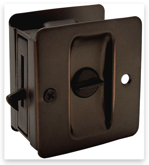 Designers Impressions Oil Rubbed Bronze Pocket Door Privacy Lock