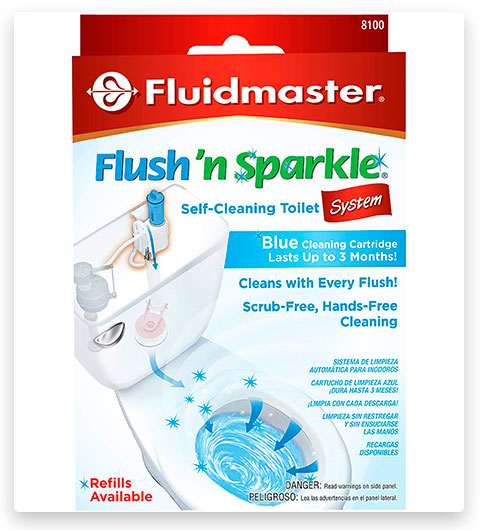 FLUSH N SPARKLE Fluidmaster 8100 Automatic Toilet Bowl Cleaning System