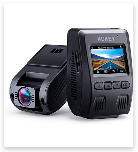 AUKEY Dash 1080p Car Camera Supercapacitor 170 Degree 6-Lane Wide Angle Lens